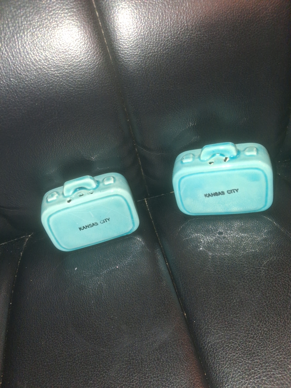 Teal Kansas City Traveler Ceramic Salt & Pepper Shakers - Set of 2